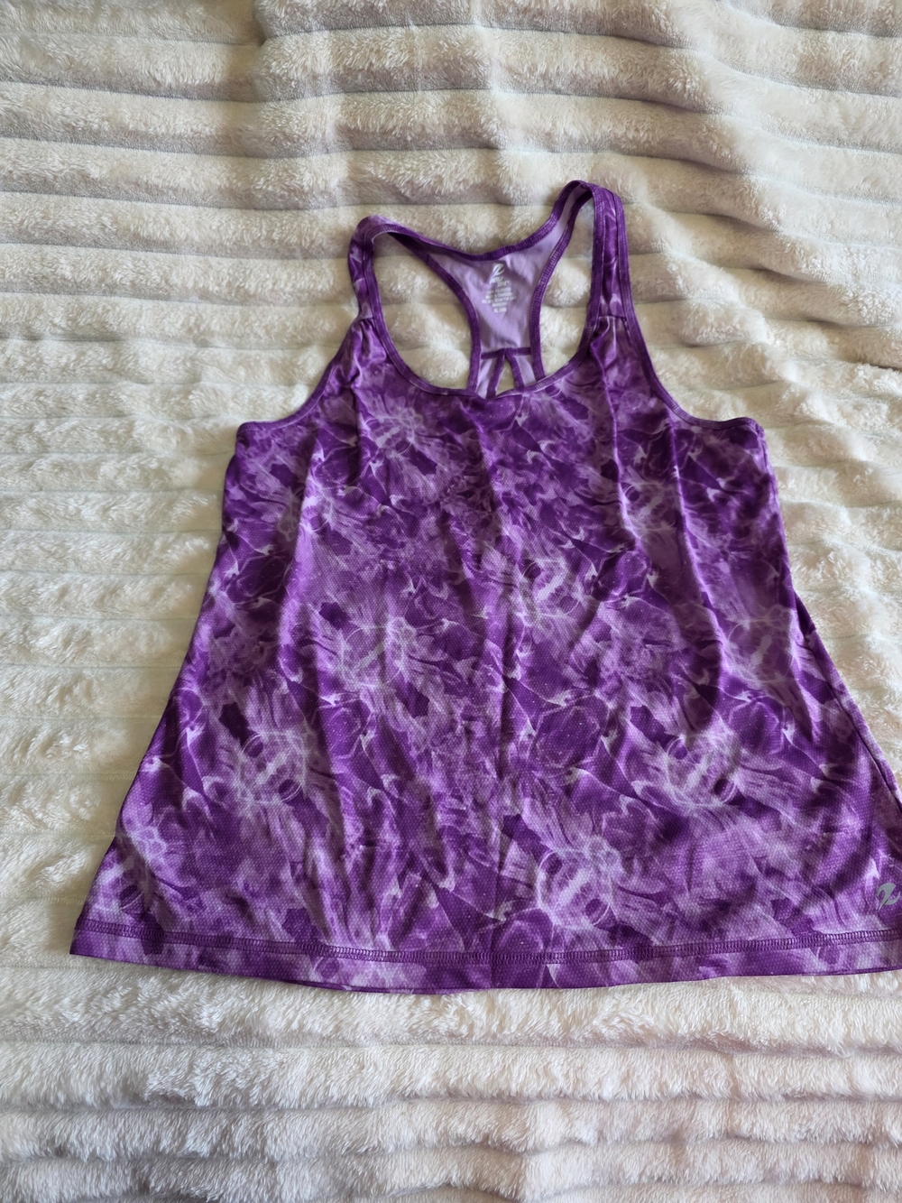 Energy Zone Purple Tie-Dye Racerback Tank